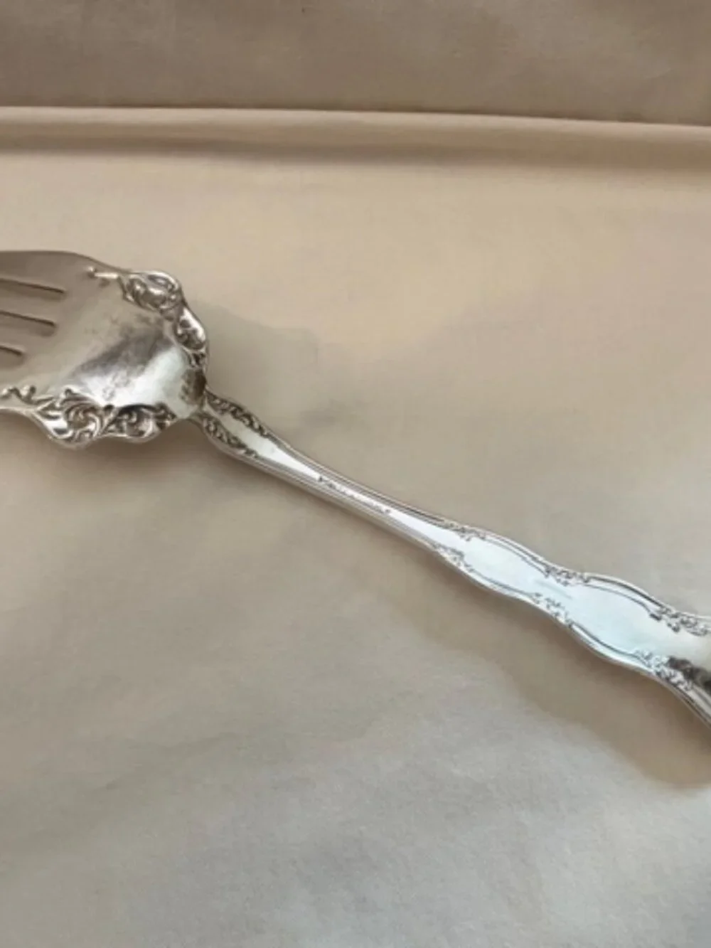 Antique silverplate serving